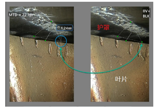 采用傳統(tǒng)雙物鏡測(cè)量技術(shù)測(cè)量葉片與護(hù)罩間隙